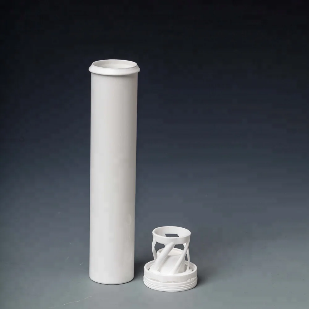 white plastic packaging moisture proof container empty tube with lid for vitamin effervescent tablet