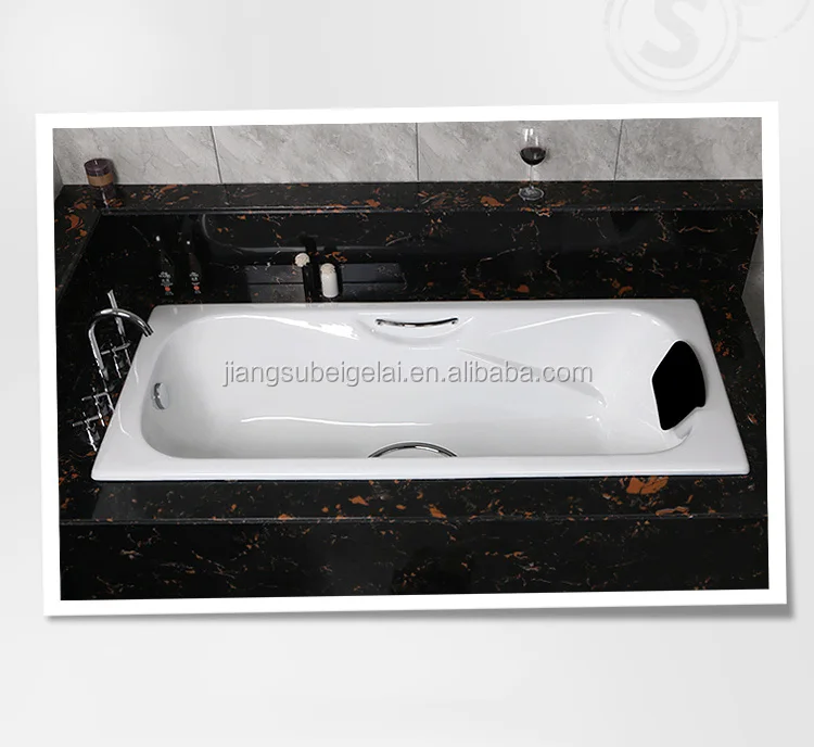 good quality built-in enameled cast iron bath tub for hotel and home of BGL-02