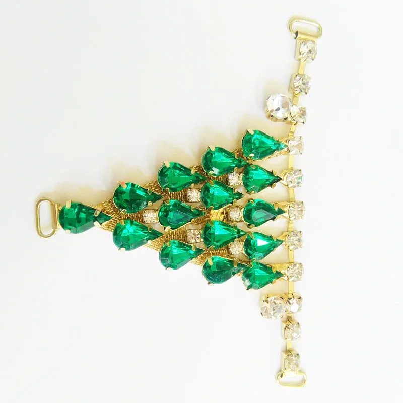 Hot Selling Fashion Fancy Charm Triangle Crystal Rhinestone Shoe Accessories for Women