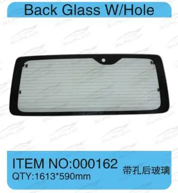 Back Glass W/Hole for hiace200 SUNLOP #000162 rear glass high quality cheap price commuter van quantum auto parts