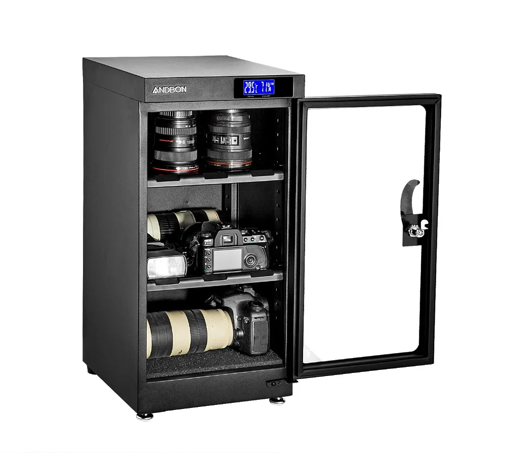 50L LCD digital Display dehumidity Dry Cabinet for Lens Camera