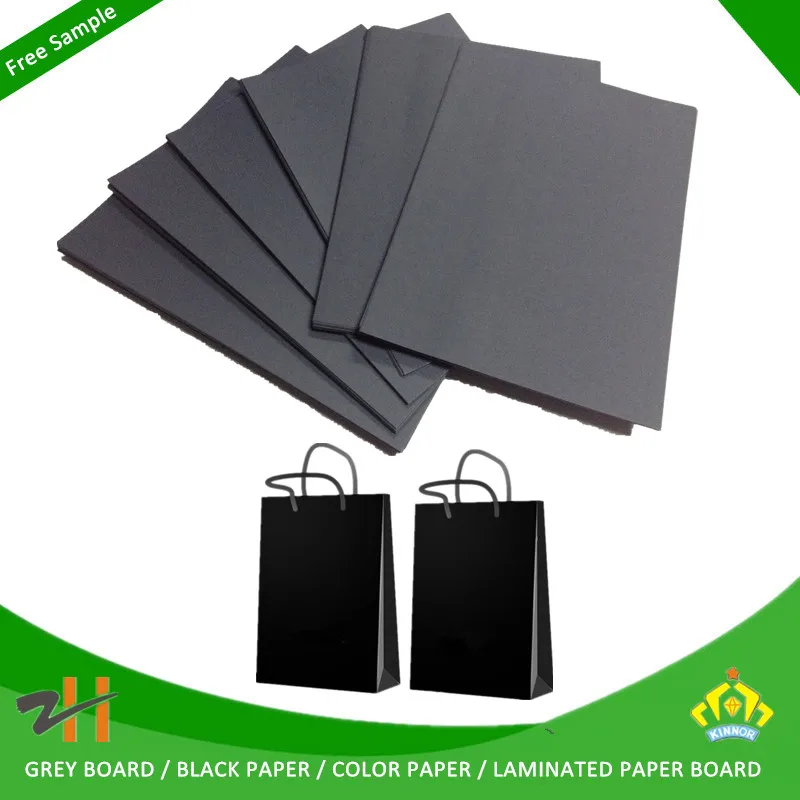 
180gsm coated/ uncoated duplex black paper board 