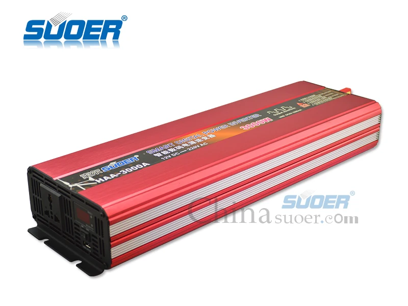 Suoer 3000watt 12volt dc to 220v ac offgrid modified sine wave inverters power inverter