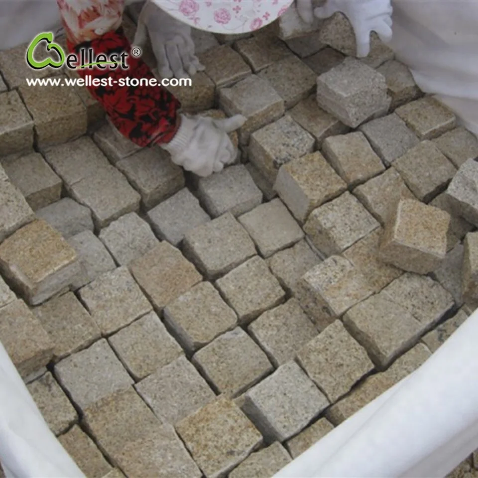 Wholesale yellow granite pavers driveway paving stones