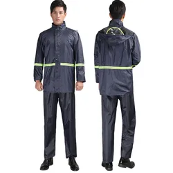 Походный дождевик темно-синего цвета, Светоотражающая полоса, отдельный дождевик, защита от дождя для езды на электровелосипеде