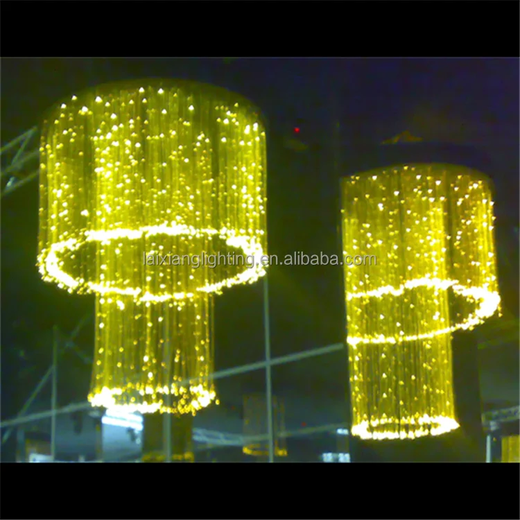 2017 Zhongshan modern led changeable colors fiber optical chandelier for indoor decoration lighting