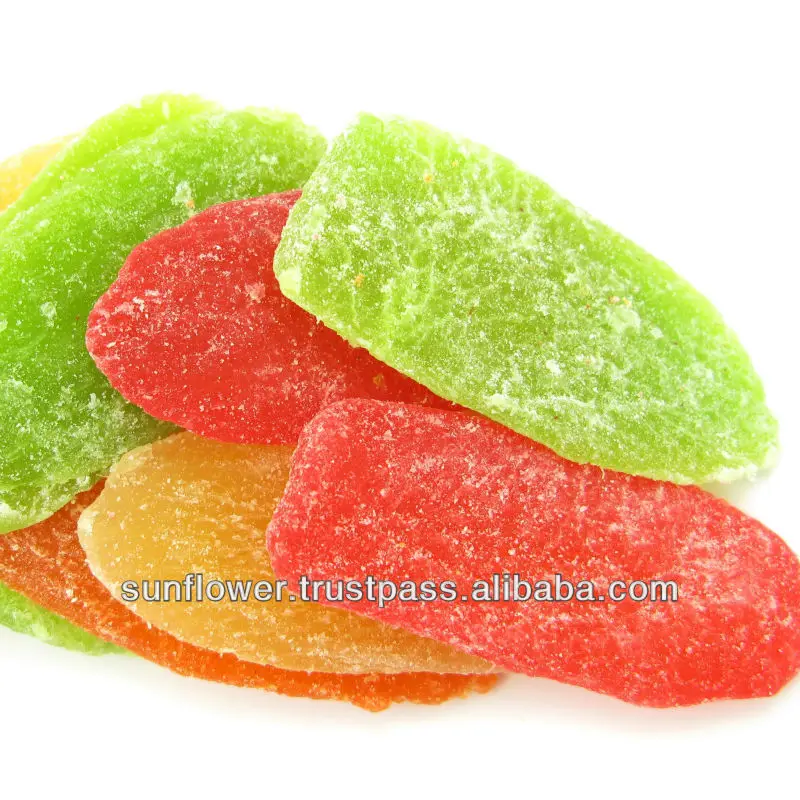 
High Quality Dehydrated Pineapple Core slice chunk dice coin Mixed Color 