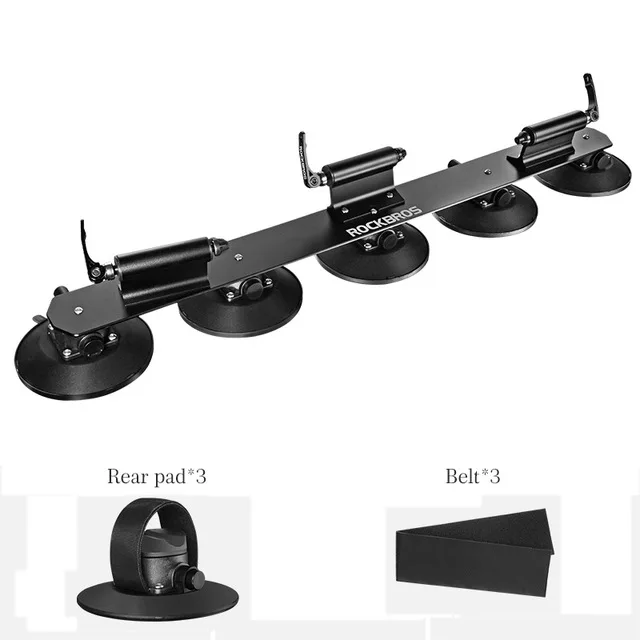 ROCKBROS Bicycle sucti Rack BIke Car Carrier Quick-release Alloy Fork Car Bike Block Alloy Mount For 3 MTB Road Bike Accessories