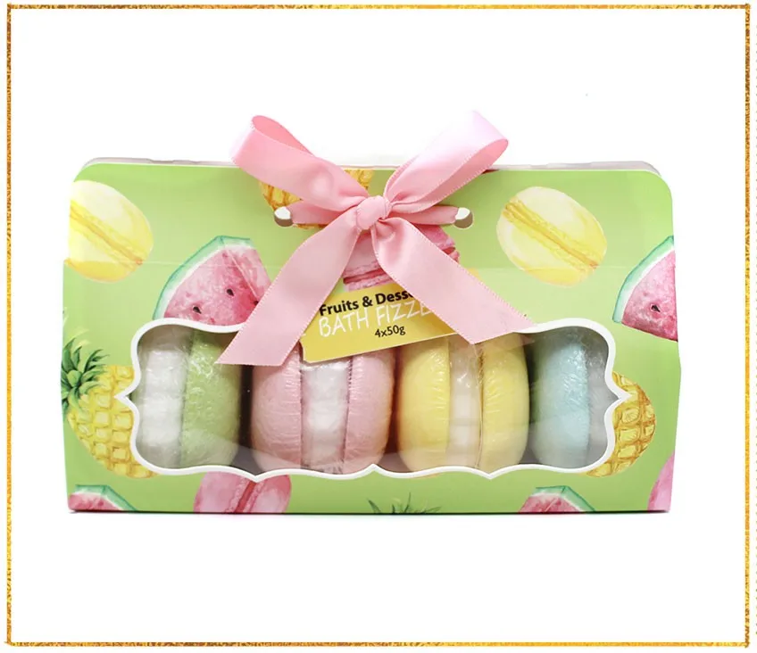 Wholesale & Factory private label Colour or Multicolor  Bath Fizzy Bomb bubble bath gift set
