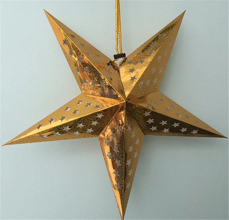 Party Decoration Led Light Paper Star Lantern/ Paper Star Light