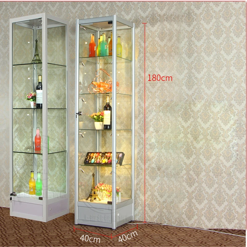 Boutiques product display showcase/glass display case/glass jewelry display cabinet