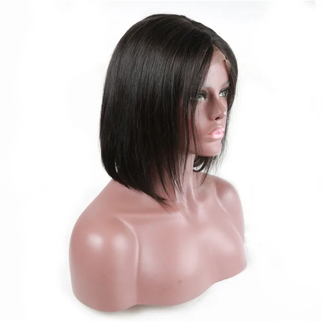 Virgin Malaysia straight Bob hairstyle lacefront wig human hair