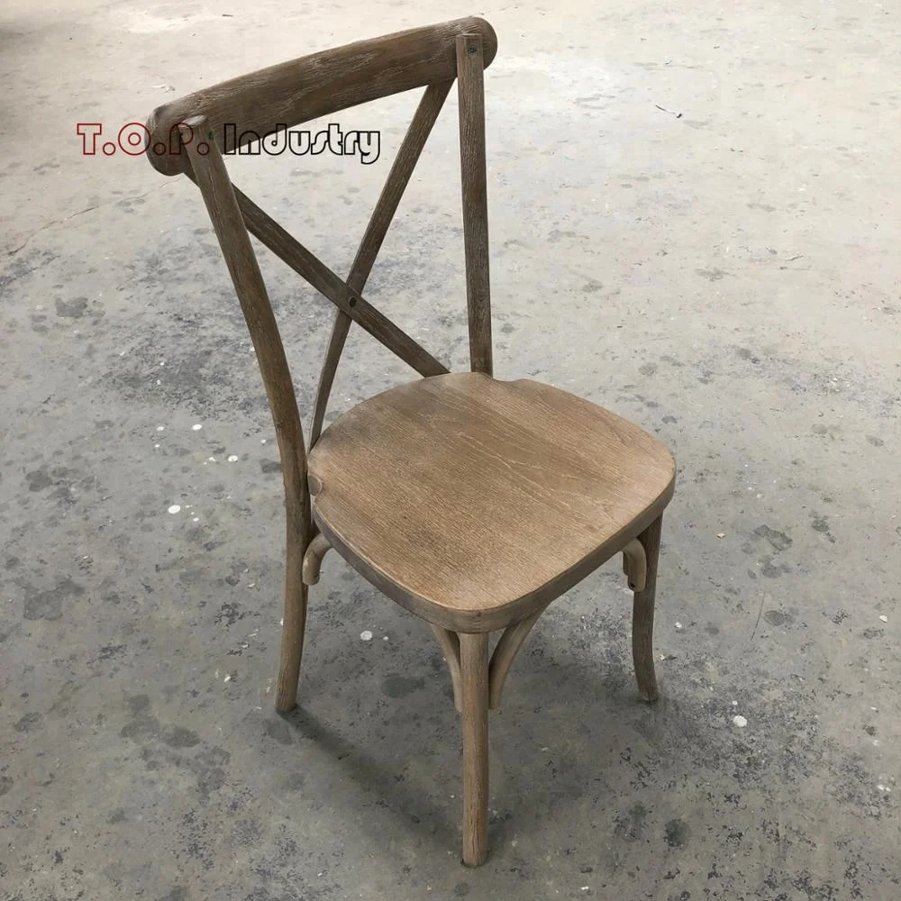 Chestnut Wooden Cross Back Chair