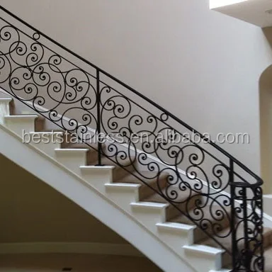 modern wrought iron cable railings for stairs