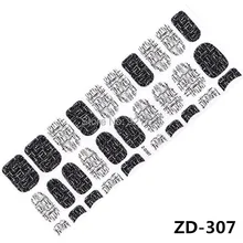 2015 ZD307 1 sheetsfashion rose mds series 3d wrap nail art polish stickers 30 strips each