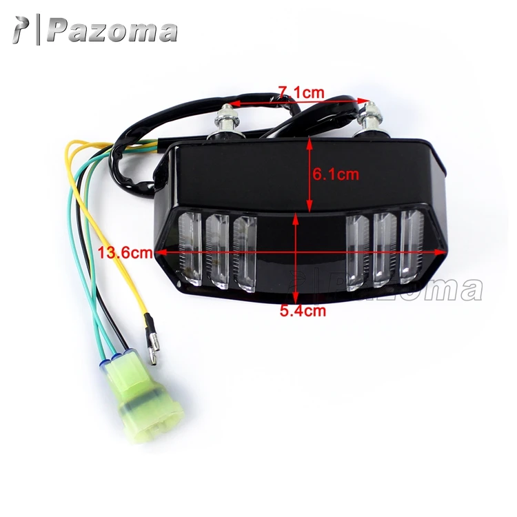 PAZOMA Smoke Lens Motorcycle LED Tail Light with Turn Signals for HONDA MSX /Grom CB 650 F CBR 650 F CTX 700 N