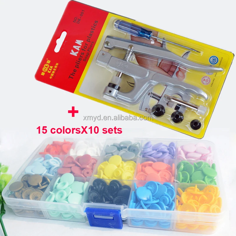 Wholesale T3 T5 T8 KAM Plastic Snap Button Fasteners Assorted Colors in Plastic Box or Case