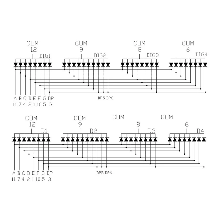 
4 digit 7 segment 0.4 inch digital tube display is widely used in home appliances 