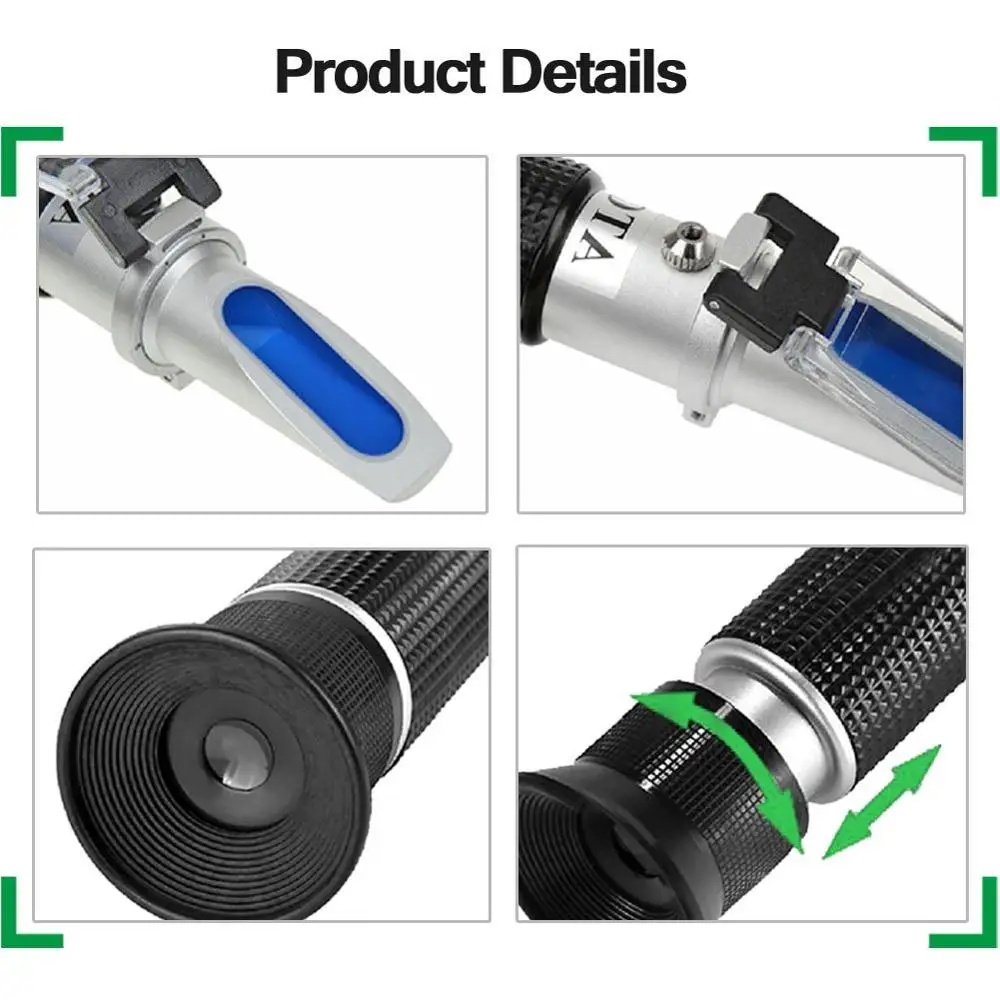 Dual Scale of 0-40% Brix & 0-25% vol Alcohol Wine making kit wine alcohol refractometer