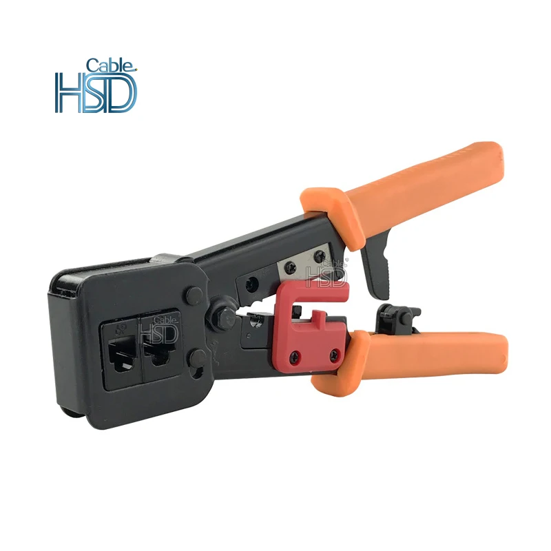 EZ Тип RJ45 сквозной обжимной инструмент сетевые инструменты телекоммуникационный соединитель обжимные плоскогубцы лучший сетевой кабель