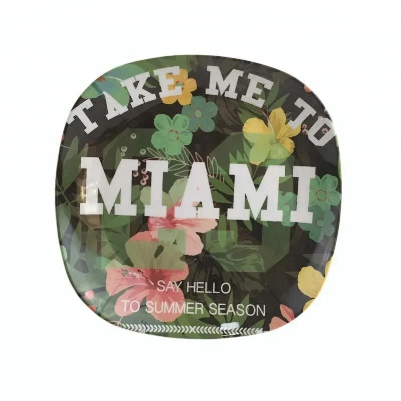 9 дюймов круглые по запросу заказчика принт меламина квадратные тарелки