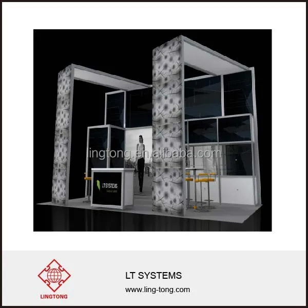 
tv exhibition stand for display with 0ctanorm system 
