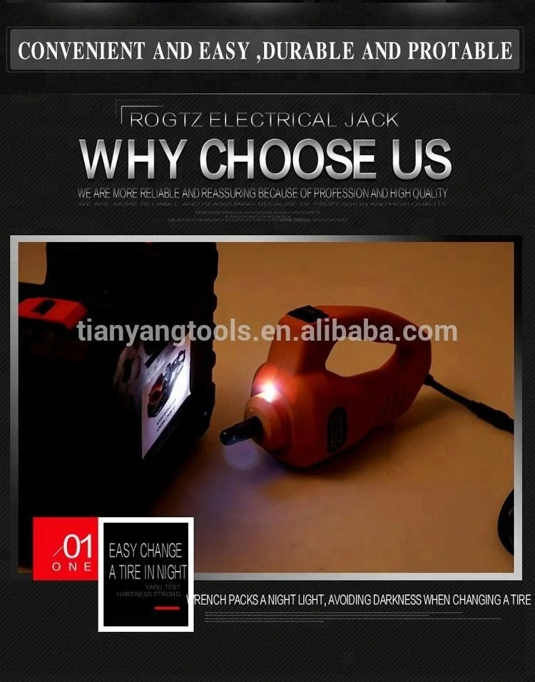 2024 Dc12v Chinese Supplier Professional Rogtz Socket Cordless Driver Electric Car Jack Ratchet Wrench For Quick Repair