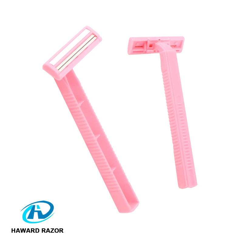 Twin Blade Razor Stainless Steel Blade Disposable Plastic Handle No Electronic Disposable Razor