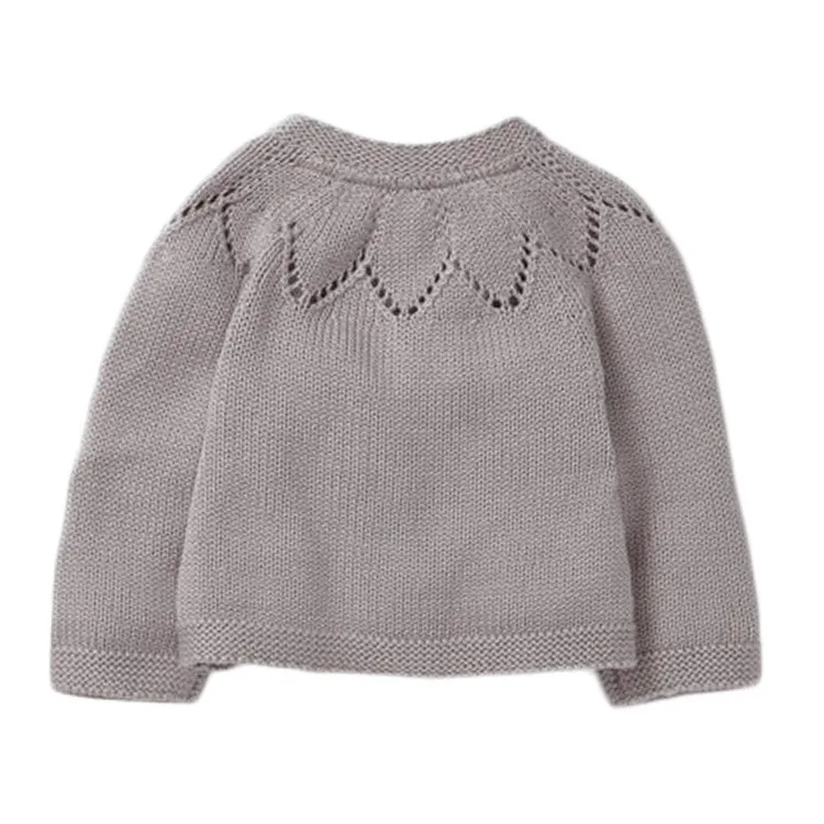 
OEM ODM Factory eco-friendly cotton button-down knit cardigan sweater girls 