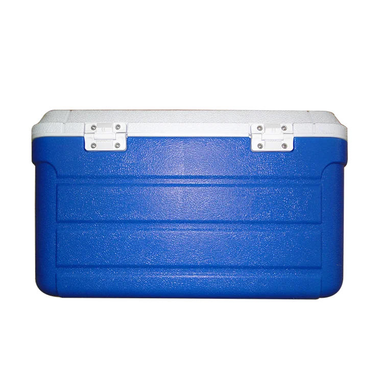 Portable cooler box with handle, plastic ice cooling box, medical /blood transportation