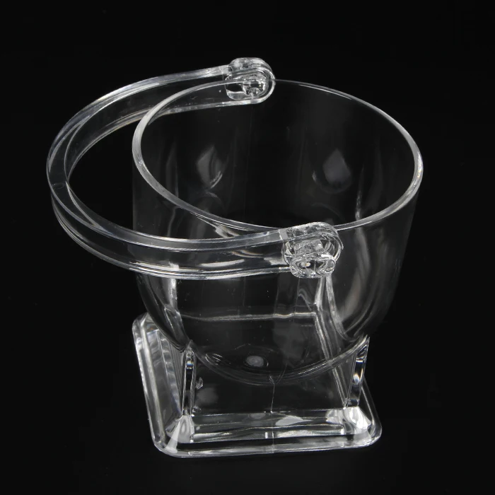 clear plastic ice bucket mini acrylic ice bucket,not easy to break small ice bucket