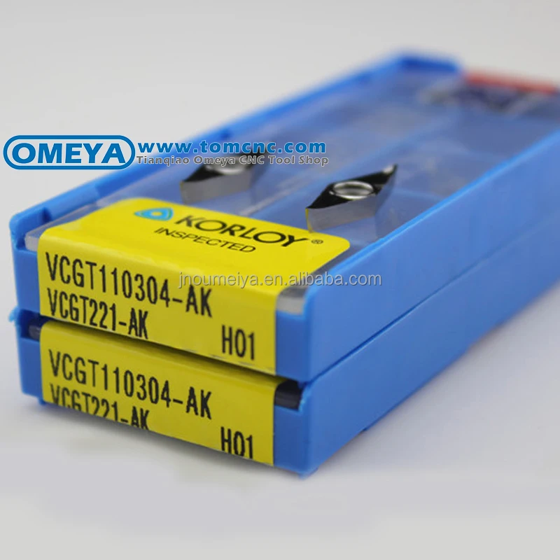 Safe delivery VCGT160404-AK H01 cnc turning tool inserts