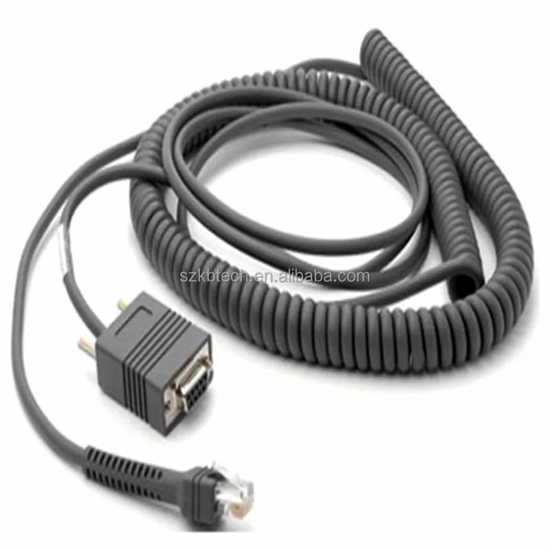 20ft CBA-R06-C20PAR спиральный sprail символ db9 rs232 к rj45 10p10c сканер штрих-кода кабель