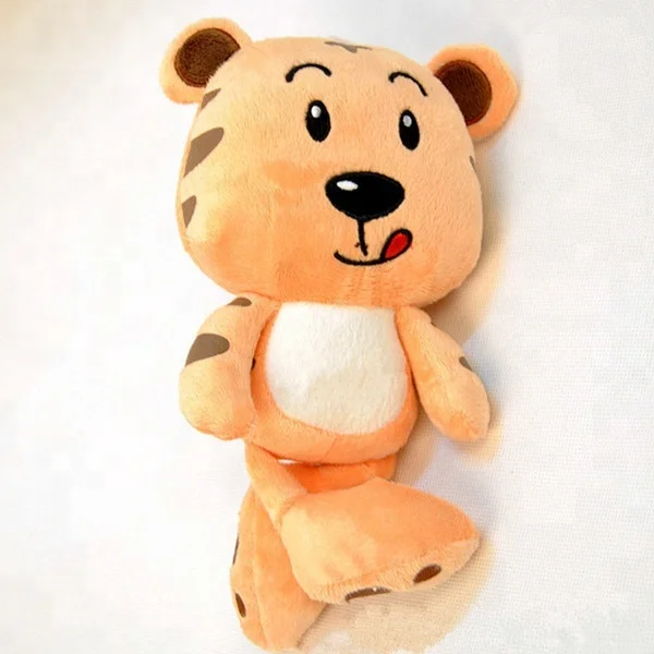 Kids Cartoon Smile Tiger Plush Toy With Embroider LOGO Personalized Custom New Cute Stuffed Animal Plush Baby Soft Tiger Toy