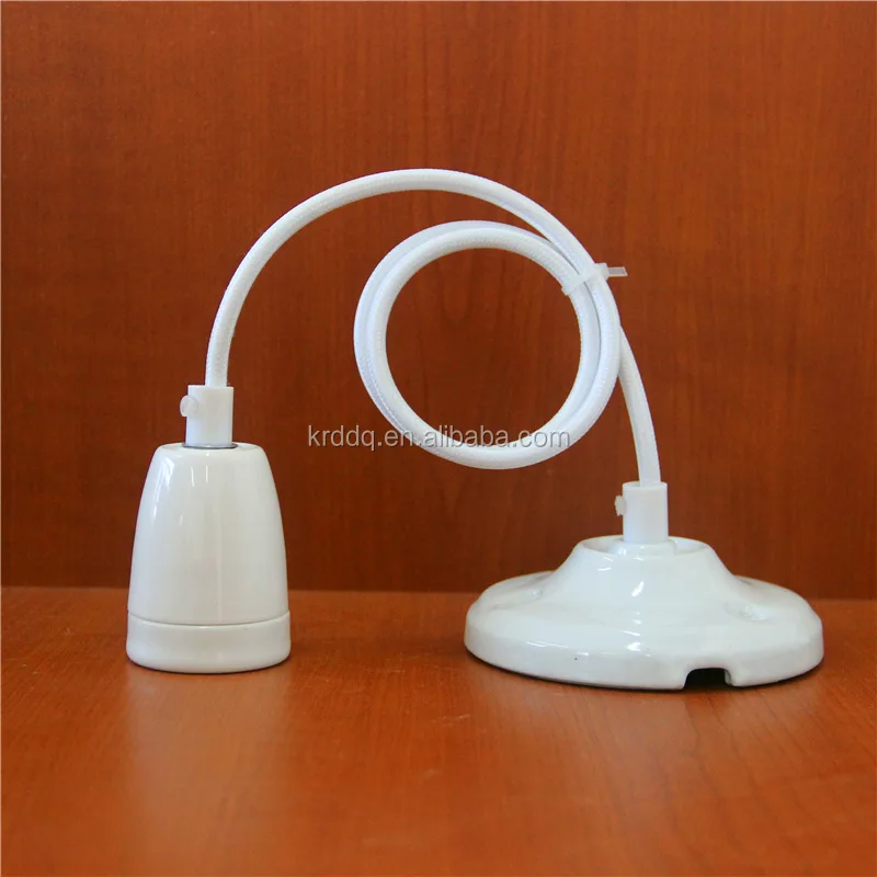 510 screw shell vintage decorative e27 porcelain lamp holder with wire