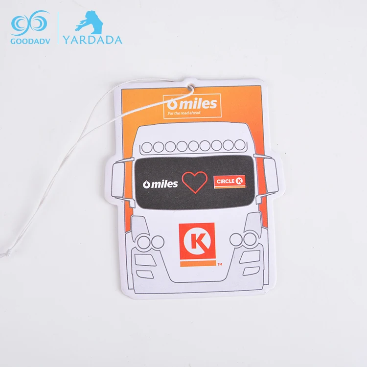 manufacturer custom logo absorbent paper card hanging air freshener for car
