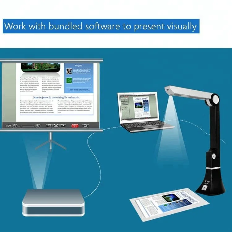 5MP A4 high speed USB Portable Document Camera Scanner with Software