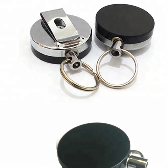 Extra Heavy Duty 4cm Stainless Steel Wire Cable PVC Cable Badge Reel for ID Card Pass Key Name Card Holder with Back Clip