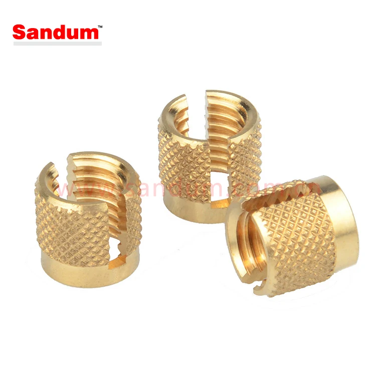 Threaded Slotted expansion insert nut for plastic brass