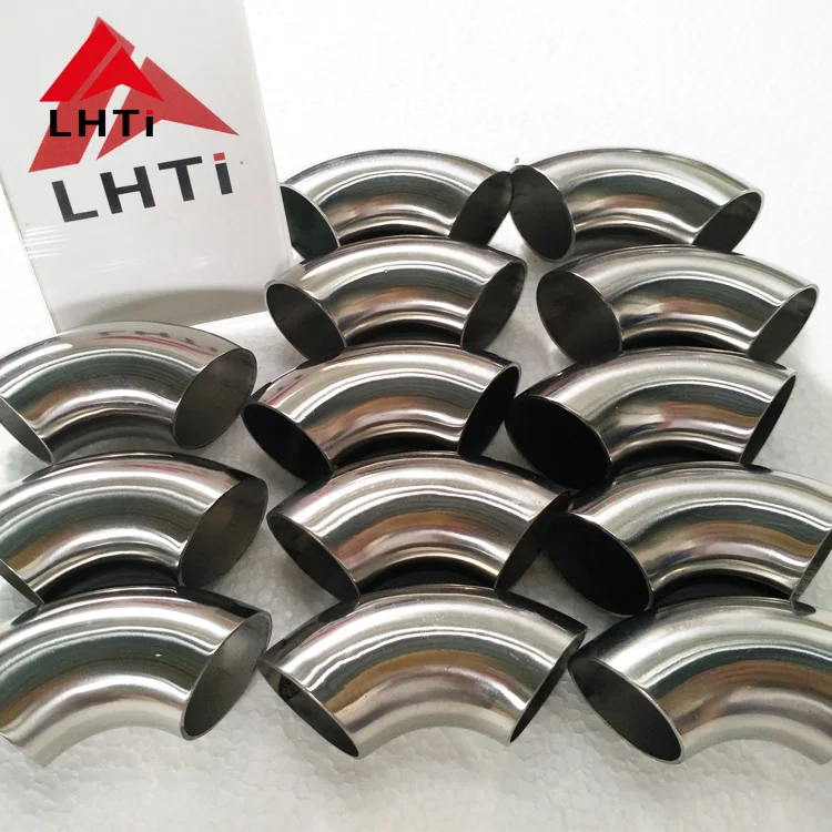 Pipe Elbow Mandrel Bends Titanium Exhaust 90 Degree Seamless, Welded Lh-lap Joint Welding Equal 5 Pcs Titanium Eblow Round