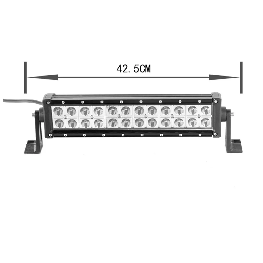 36W LED Car Work Light Bar 13.5 Inch 72W Offroad  Fog Lamp Vehicle LED 12V 24V White Amber Remote Control Work Light