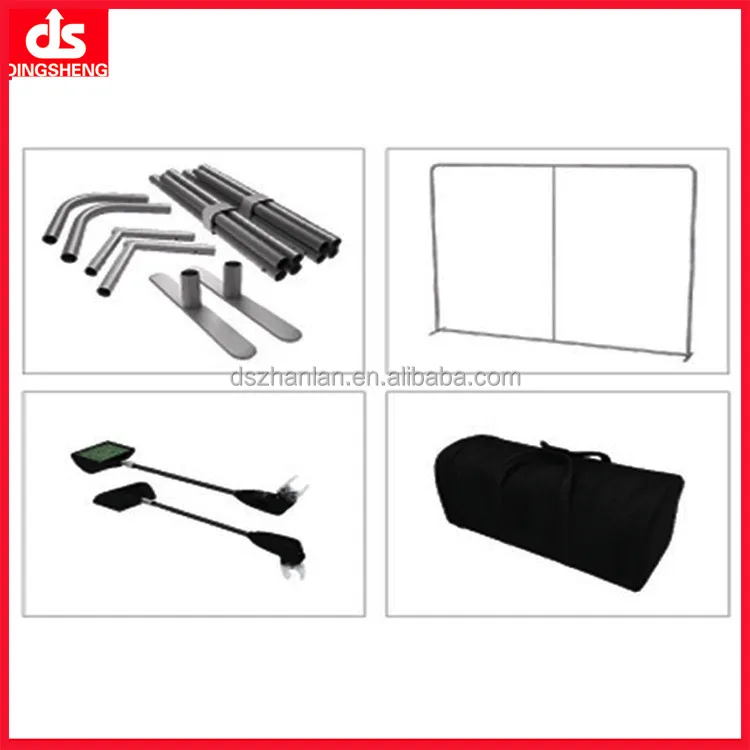 Straight aluminum with tension fabric backdrop stand