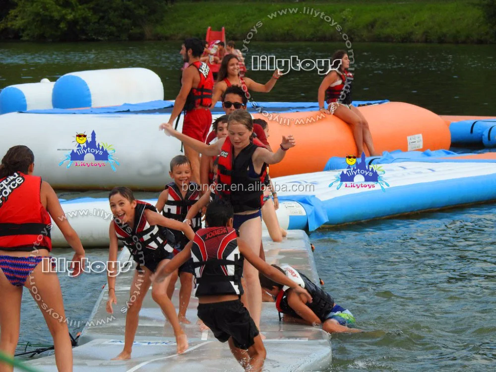 Lilytoys The Biggest Inflatable Floating Water Park, Aquatic Sport Platform For Adult