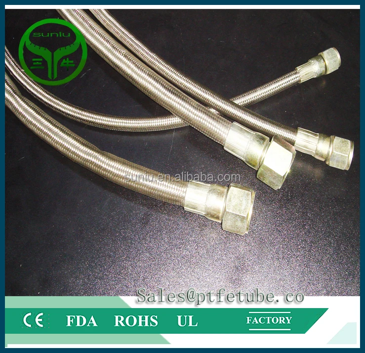 
ANSI flange end corrugated stainless steel flexible braided hose tube .../ suniu china 