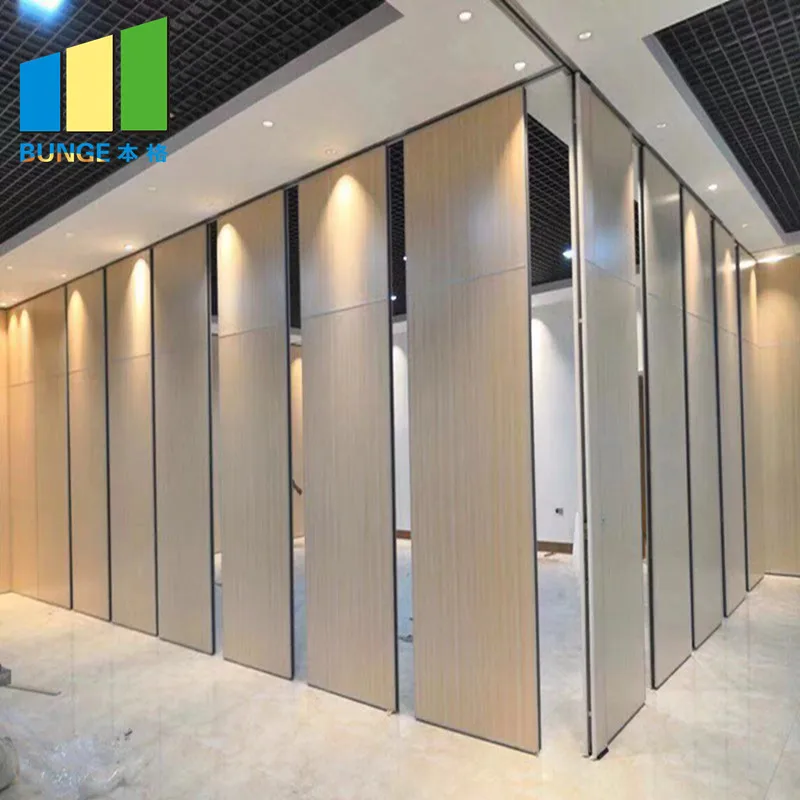 Meeting Room Soundproof Operable Walls Acoustic Folding Sliding Movable Partitions for Office