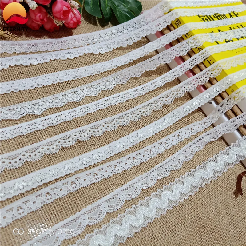 
*1.2-2cm S2457 elastic lace ribbon DIY lace trim fabric embroidery white lace accessoriesused for crafts sewing fabric clothing 