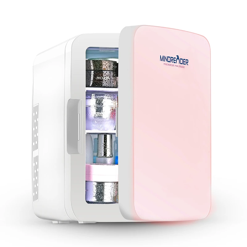 10л 12В портативный маленький розовый однодверный мини-бар холодильник