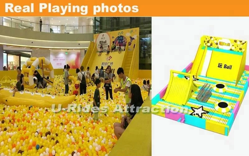 
hot sale inflatable game inflatable huge ball pool inflatable water park with slide for amisement park 