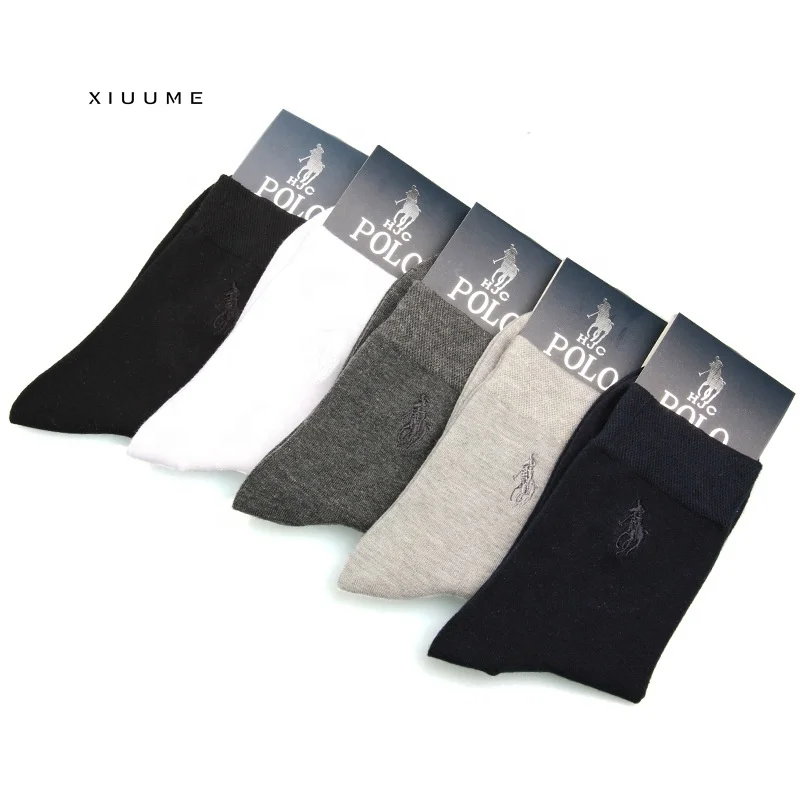2019 custom your own logo gift box dress socks men polo office socks
