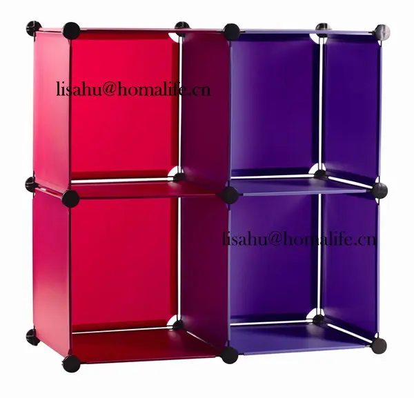 Plastic wardrobe with 3 doors and 4 drawers